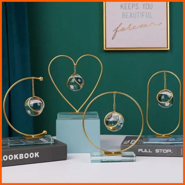 GOLDEN IRON CRYSTAL BALL ORNAMENTS - Image 2